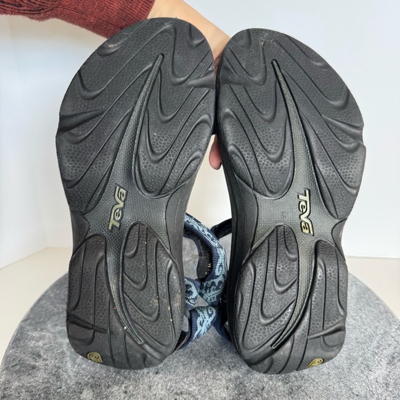 Teva Blue Black Fi 5 Hiking Sandals Shoes Strappy 8 - Picture 9 of 11